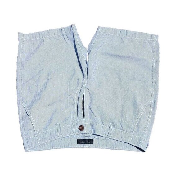 Aeropostale Designed in NYC Gray Striped Shorts Size 34 Extra button - Picture 4 of 11